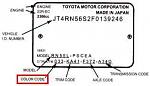 toyota color code prior to 1989