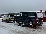 Hienosti siell puhtia riitt =) 
eik ollut ihan kevyt kuorma 
(4wd hiace ja sen kyydiss viel moottoripyr)