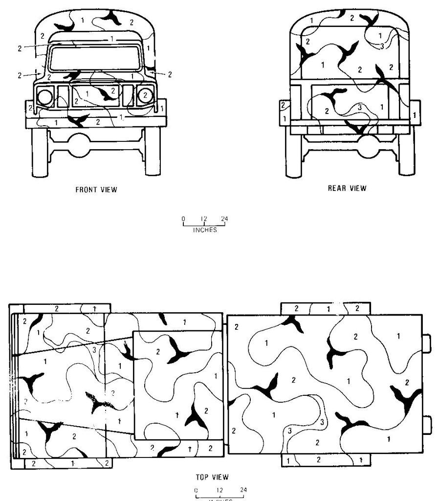 M37 Camo Scheme Layout Page 2 of 3 Front, Back & Top